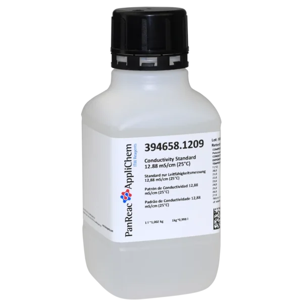 PATRON DE CONDUCTIVIDAD 12880 uS/cm A 25°C CERTIFICADO TRAZABLE
NIST.