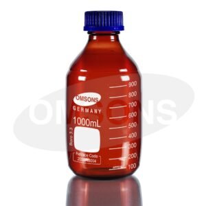 FRASCO TAPA ROSCA AZUL VIDRIO ÁMBAR