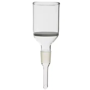 EMBUDO EN VIDRIO CON PLACA FILTRANTE PORO 3. CAPACIDAD.  200 mL.