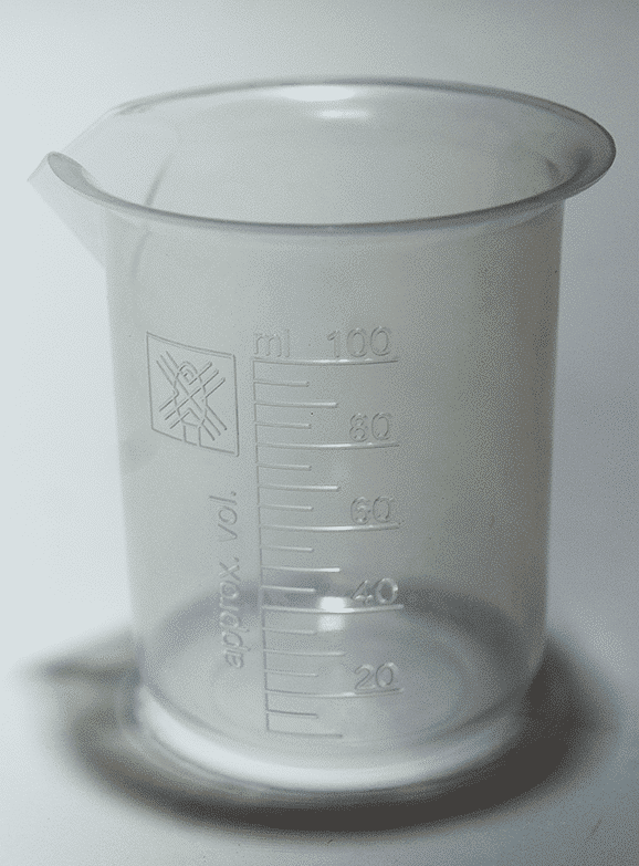 VASO DE PRECIPITADO GRADUADO EN ALTO RELIEVE PLÁSTICO